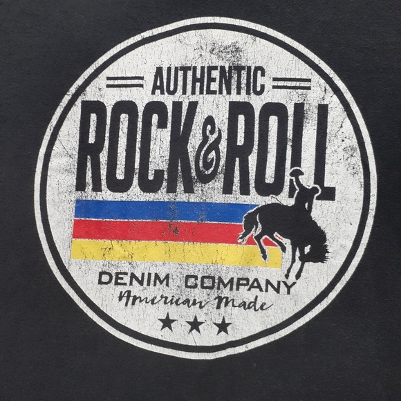 Rock & Roll Denim Unisex Graphic Tee  Retro Rodeo Design - Picture 2 of 6